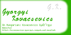 gyorgyi kovacsevics business card